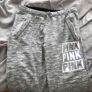 “PINK” GREY SWEATPANTS
